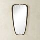 Italian wall mirror with brass frame, 1950s