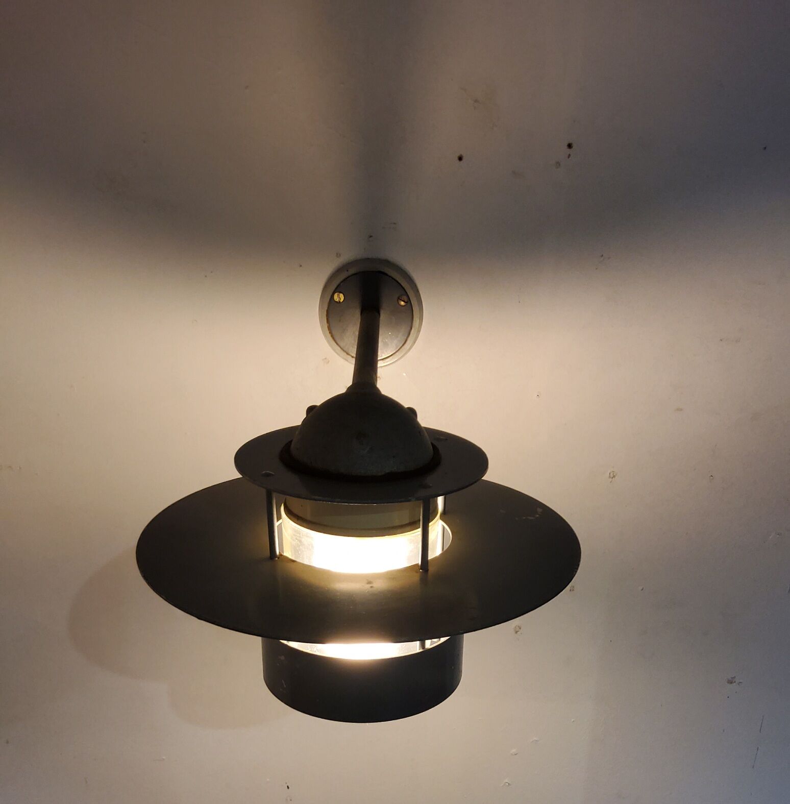 Metal and glass wall lamp by Jens Møller-Jensen for Louis Poulsen