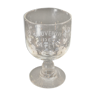 Old glass with foot floral decoration SOUVENIR OF THE FEAST Vierzon THOUVENIN