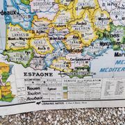 Carte politique de France vintage