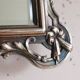 Small antique table mirror in Louis XVI style, silver-plated metal.