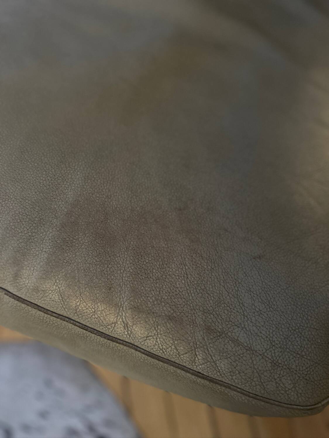 Zanotta gray leather armchair