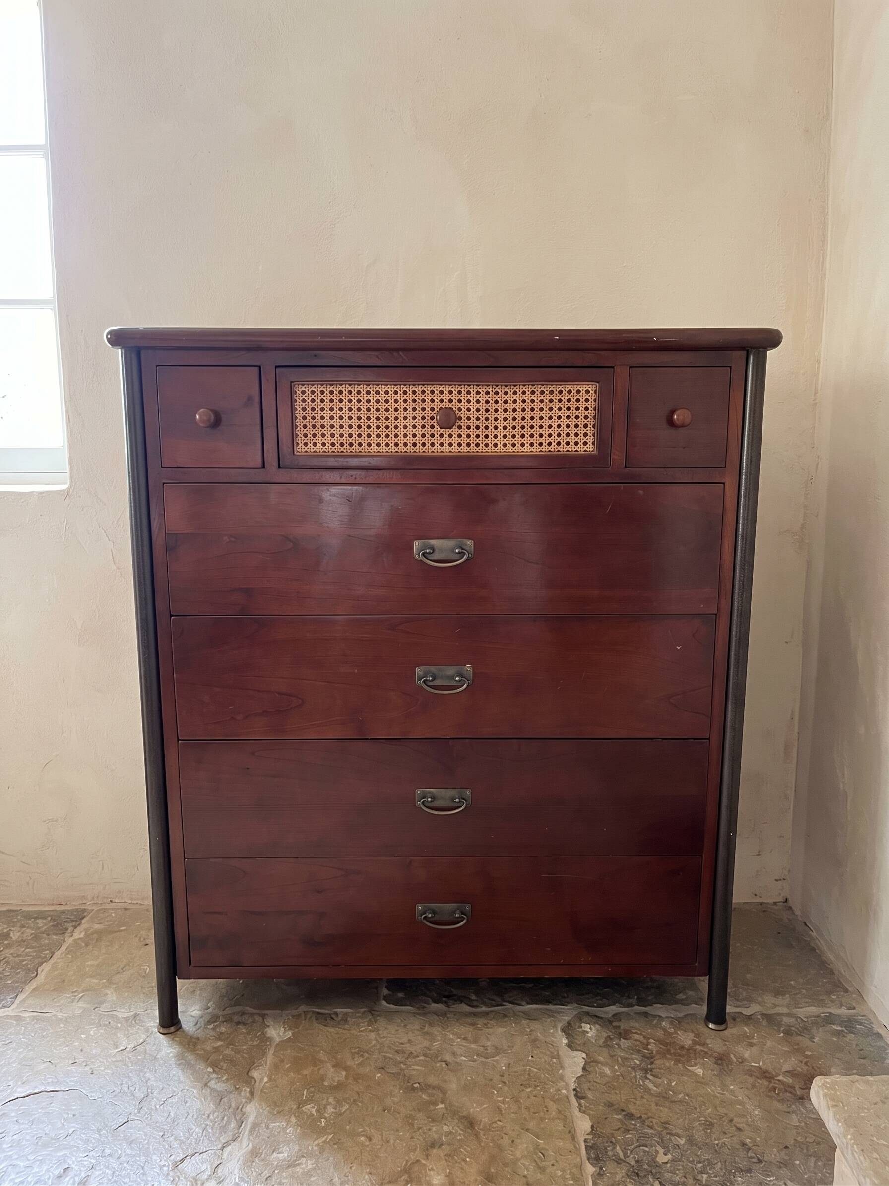 Exotic wood chest of drawers
