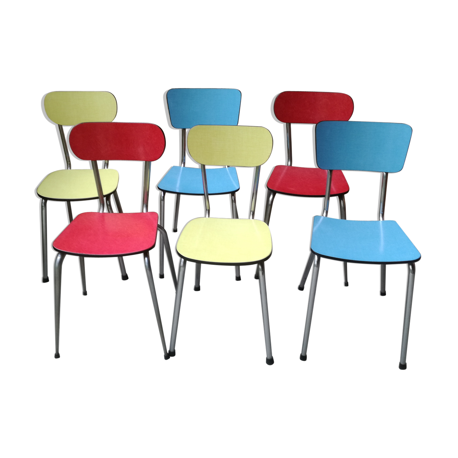 Lot de 6 chaises en formica