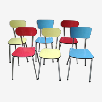 Lot de 6 chaises en formica