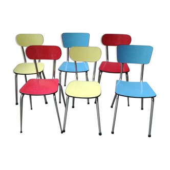 Lot de 6 chaises en formica