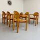 Set of 6 solid pine chairs in Scandinavian design by Reiner Daumiller vintage