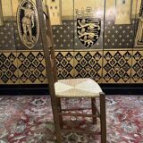 6 high-backed straw chairs