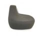 Pair of Postmodern Black and Goldenrod Polyurethane Lounge Chairs, Italy
