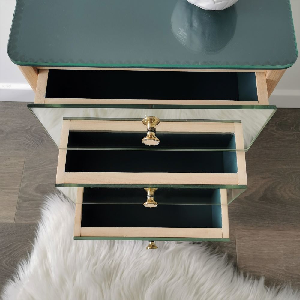 Vintage mirror bedside table