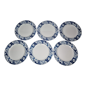 Ensemble de six assiettes Cacharel