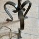 Brutalist floor lamp in twisted iron