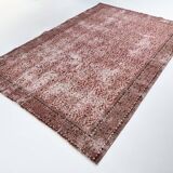 Vintage Pink & Brown Bordered Style Rug, 203x299Cm