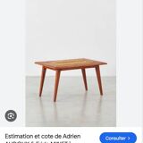 Audoux and Minet coffee table, 1950, vintage