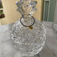 Candy box / Jewellery box "Pineapple" in cut crystal – Vintage style