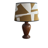 Turned wooden lamp