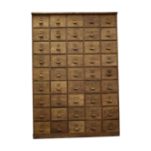 Mid century wooden apothecary drawers, 1940s, 50s