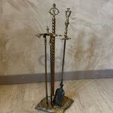 Bronze fireplace set