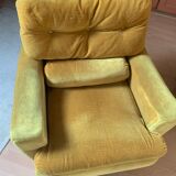 Pair of vintage mustard yellow armchair