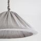 Suspension en lin et coton plissé "Malala" fines rayures classic grey