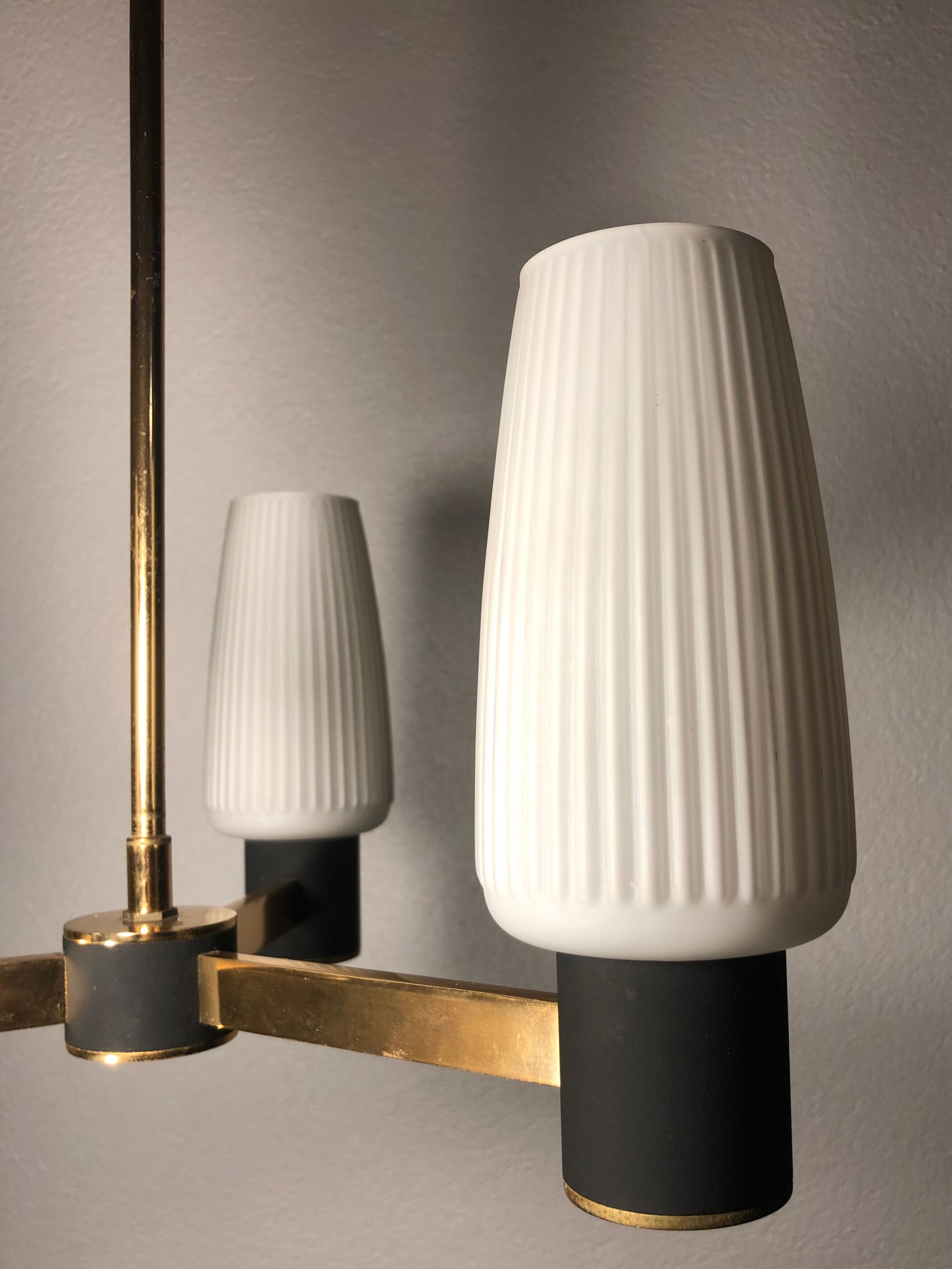 Arlus suspension chandelier 3 branches and tulips