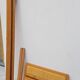Vintage rattan and solid oak bed 1950s design