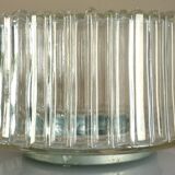 Large round ceiling light, molded glass wall light, thick, Helena Tynell, 1960s