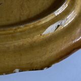 Glazed earthenware country dish with fluting, Provence 1950.