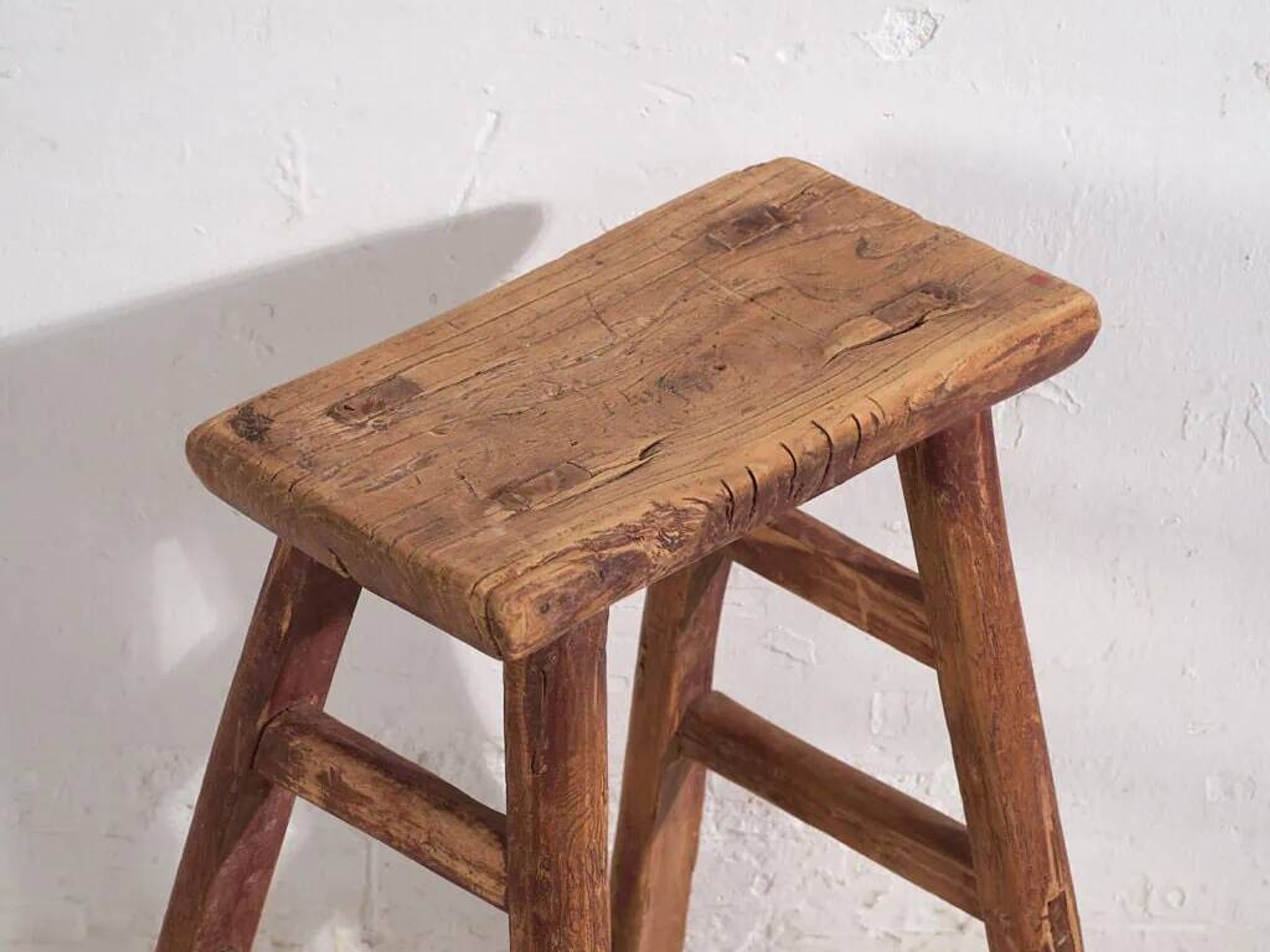 Antique Eastern stools (circa 1900). Set of 2 pieces