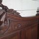 Antique solid oak headboard