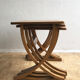 Set of 3 nesting tables from Nathan editions in teak and beech.