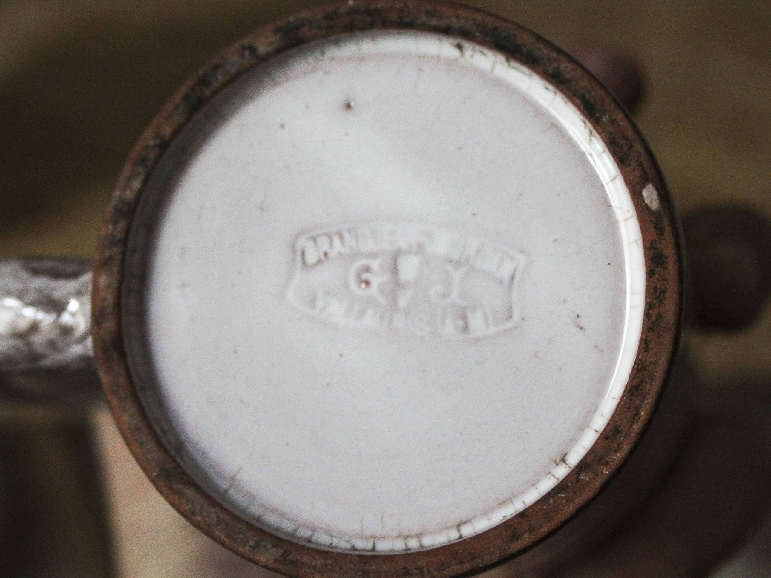 Set of 4 ceramic mugs Grandjean-Jourdan Vallauris 70s