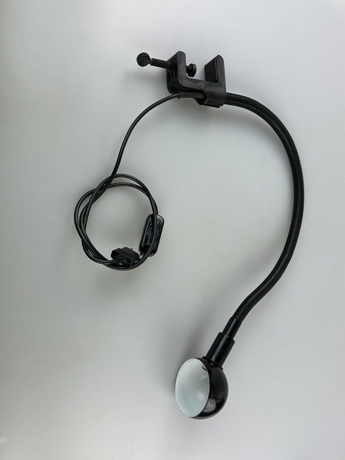 60s 70s table lamp clamp lamp gooseneck space age design metal