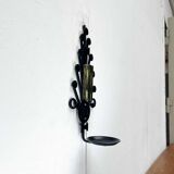 Mid-century modern Danish candle holders in metal and glass by Dantoft, 1960s, set of 2.