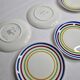 Six dessert plates in Gien earthenware, 19 cm