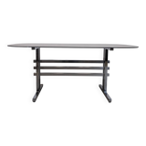 Large smoked glass and chrome table from the 70s