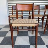 Set of 5 chairs from the 50s designed by Georg Leowald