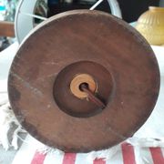 Antique carved wooden lamp