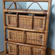 Rattan and wicker chest of drawers