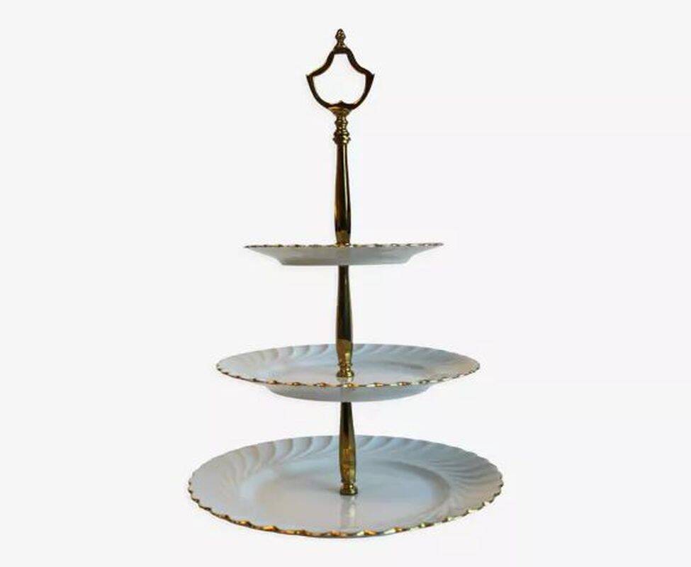 Maison Haviland 3-tier Limoges porcelain servant.