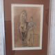 Lithograph after Picasso young man and horse, glass frame after gouache 1906 painter spain