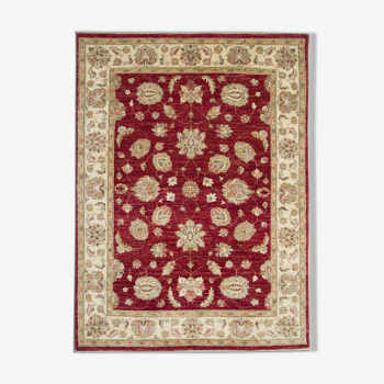 Tapis Ziegler traditionnel en laine rouge - 144x190cm