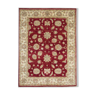 Traditional Red Wool Rug Ziegler Carpet- 144x190cm
