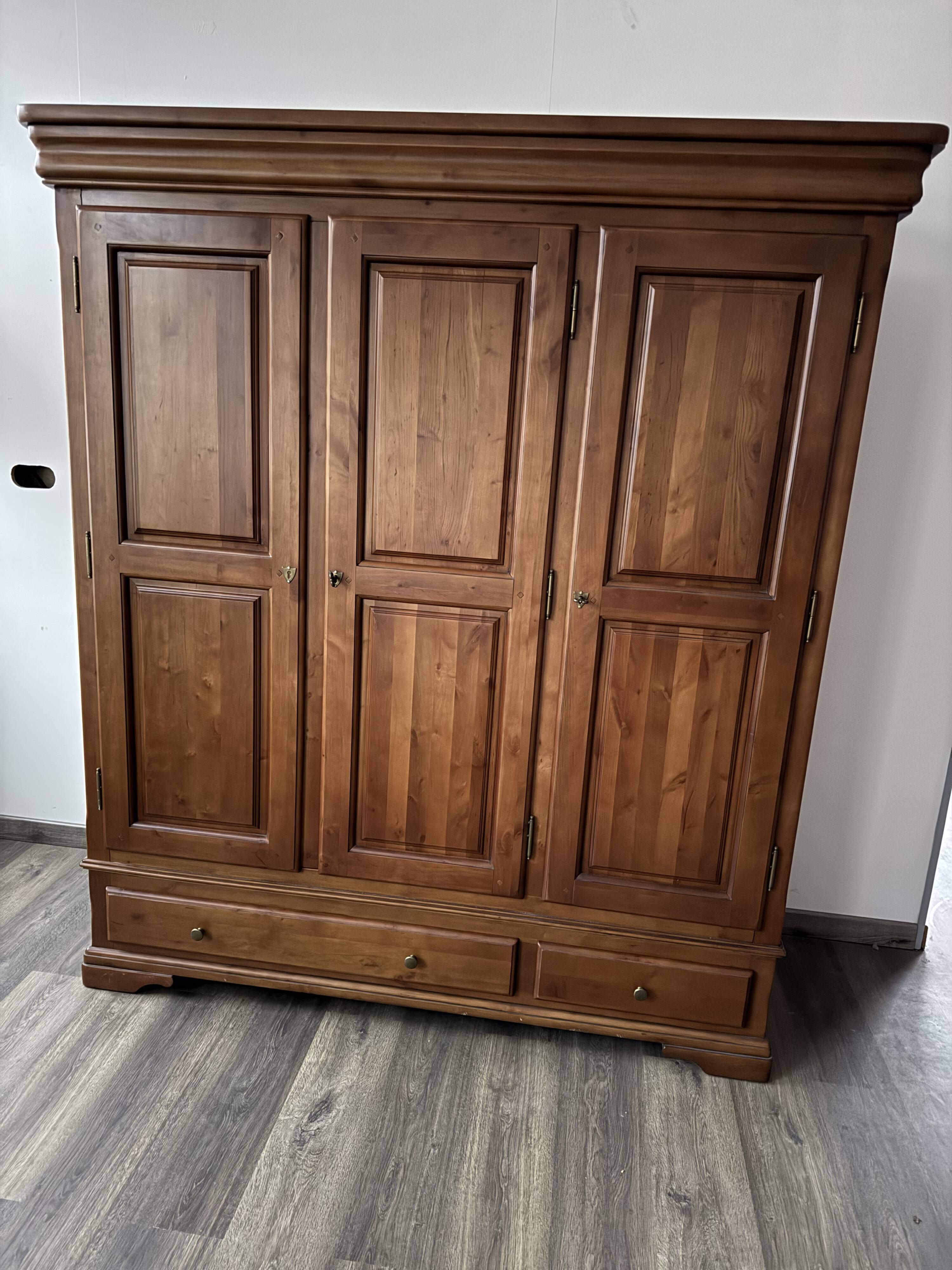 Louis Philippe style cherry wood wardrobe