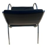 2 Fauteuils Design en métal chromé, 1980