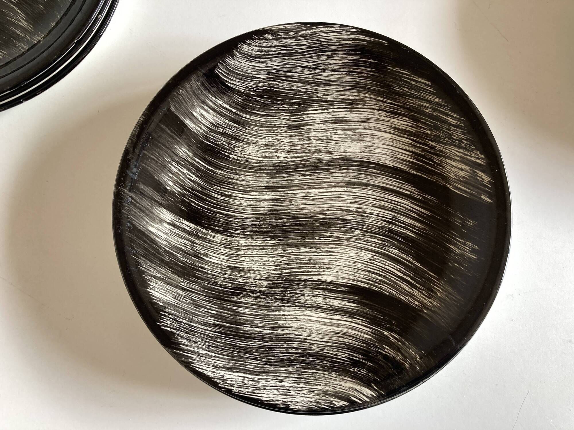 Set of 6 plates Soulages Gulf Juan in Salins earthenware 1960