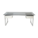 Desk stainless steel brushed gray smoked glass by Patrice Maffei for Kappa 1970