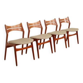4 x dining chairs | Erik Buch | Model 310 | Teak | re-upholstered