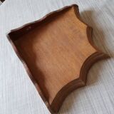 Wooden wall corner shelf