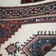 Tapis vintage fait main Hamadan en laine rouge (41cm x 59cm) – Années 1970
